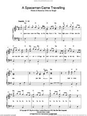 Cover icon of A Spaceman Came Travelling sheet music for piano solo by Chris de Burgh, easy skill level
