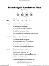 Cover icon of Brown Eyed Handsome Man sheet music for voice, piano or guitar by Chuck Berry, intermediate skill level