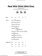 Cover icon of Real Wild Child (Wild One) sheet music for guitar (chords) by Johnny O'Keefe, Dave Owens and Johnny Greenan, intermediate skill level