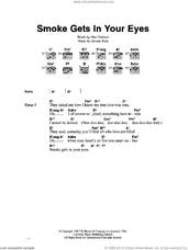 Cover icon of Smoke Gets In Your Eyes sheet music for guitar (chords) by The Platters, Jerome Kern and Otto Harbach, intermediate skill level