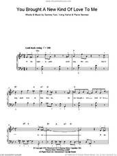 Cover icon of You Brought A New Kind Of Love To Me sheet music for piano solo by Frank Sinatra, Irving Kahal, Pierre Norman and Sammy Fain, easy skill level