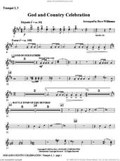 Cover icon of God And Country Celebration (Medley) sheet music for orchestra/band (Bb trumpet 2,3) by Dave Williamson, intermediate skill level