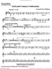 Cover icon of God And Country Celebration (Medley) sheet music for orchestra/band (bass clarinet, sub. tbn 3) by Dave Williamson, intermediate skill level
