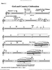 Cover icon of God And Country Celebration (Medley) sheet music for orchestra/band (flute 1,2) by Dave Williamson, intermediate skill level
