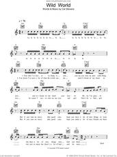 Cover icon of Wild World sheet music for voice and other instruments (fake book) by Cat Stevens, intermediate skill level