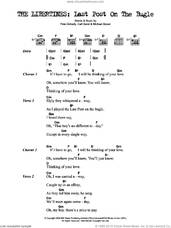 Cover icon of Last Post On The Bugle sheet music for guitar (chords) by The Libertines, Carl Barat, Michael Bower and Pete Doherty, intermediate skill level