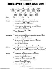 Cover icon of She Moves In Her Own Way sheet music for guitar (chords) by The Kooks, Hugh Harris and Luke Pritchard, intermediate skill level