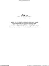 Cover icon of Give In sheet music for guitar (chords) by The Kooks and Luke Pritchard, intermediate skill level
