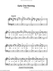 Cover icon of Early One Morning sheet music for piano solo, easy skill level