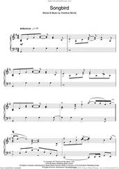 Cover icon of Songbird, (intermediate) sheet music for piano solo by Eva Cassidy and Christine McVie, intermediate skill level