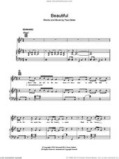 Cover icon of Beautiful sheet music for voice, piano or guitar by Paul Simon, intermediate skill level