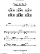 Cover icon of If You're Not The One sheet music for piano solo (chords, lyrics, melody) by Daniel Bedingfield, intermediate piano (chords, lyrics, melody)