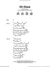 Cover icon of Oh Diane sheet music for guitar (chords) by Fleetwood Mac, Lindsey Buckingham and Richard Dashut, intermediate skill level