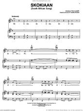 Cover icon of Skokiaan (South African Song) sheet music for voice, piano or guitar by Louis Armstrong, August Msarurgwa and Tom Glazer, intermediate skill level