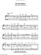 Cover icon of My Generation sheet music for piano solo by The Who and Pete Townshend, easy skill level