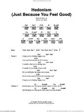 Cover icon of Hedonism (Just Because You Feel Good) sheet music for guitar (chords) by Skunk Anansie, Len Arran and Skin, intermediate skill level