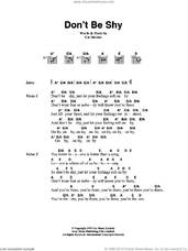 Cover icon of Don't Be Shy sheet music for guitar (chords) by Cat Stevens, intermediate skill level