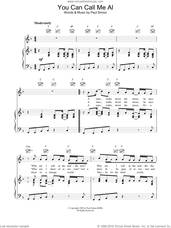 Cover icon of You Can Call Me Al sheet music for voice, piano or guitar by Paul Simon, intermediate skill level