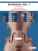 Cover icon of Symphony No. 1 (COMPLETE) sheet music for string orchestra by Ludwig van Beethoven and Robert Sieving, classical score, intermediate skill level