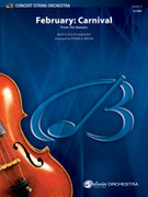 Cover icon of February sheet music for string orchestra (full score) by Pyotr Ilyich Tchaikovsky, Pyotr Ilyich Tchaikovsky and Steven H. Brook, classical score, intermediate skill level
