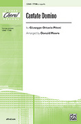 Cover icon of Cantate Domino sheet music for choir (TTBB, a cappella) by Giuseppe Ottavio Pitoni and Donald Moore, intermediate skill level