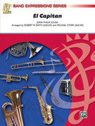 Cover icon of El Capitan sheet music for concert band (full score) by John Philip Sousa and Robert W. Smith, easy skill level