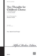 Cover icon of Two Thoughts for Children's Chorus sheet music for choir (2-Part) by Bla Bartk and Robert Schumann, intermediate skill level