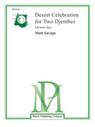 Cover icon of Desert Celebration for Two Djembes (COMPLETE) sheet music for percussions by Matt Savage, intermediate skill level