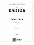 Cover icon of Two Elegies, Op. 8B (COMPLETE) sheet music for piano solo by Bla Bartk, classical score, intermediate skill level