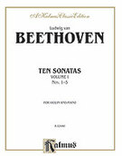 Cover icon of Ten Violin Sonatas, Volume I (COMPLETE) sheet music for violin and piano by Ludwig Van Beethoven, classical score, intermediate skill level