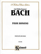 Cover icon of Four Sonatas (COMPLETE) sheet music for flute and piano by Carl Philip Emanuel Bach and Carl Philip Emanuel Bach, classical score, intermediate skill level