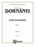 Cover icon of Four Rhapsodies, Op. 11 (COMPLETE) sheet music for piano solo by Ernst von Dohnnyi, classical score, intermediate skill level
