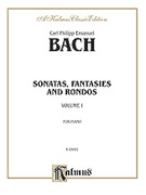 Cover icon of Sonatas, Fantasias and Rondos, Volume I (COMPLETE) sheet music for piano solo by Carl Philip Emanuel Bach and Carl Philip Emanuel Bach, classical score, intermediate skill level