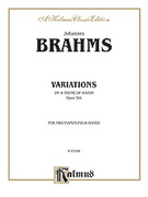 Cover icon of Variations on a Theme of Haydn, Op. 56B (COMPLETE) sheet music for two pianos, four hands by Johannes Brahms, classical score, easy/intermediate duet