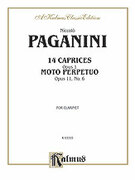 Cover icon of Fourteen Caprices, Op. 1 and Moto Perpetuo, Op. 11, No. 6 (COMPLETE) sheet music for clarinet by Niccol Paganini, classical score, intermediate skill level