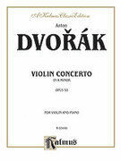 Cover icon of Violin Concerto in A Minor, Op. 53 (COMPLETE) sheet music for violin and piano by Antonn Dvork, classical score, intermediate skill level