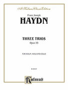 Cover icon of Three Trios, Op. 53 (COMPLETE) sheet music for string trio by Franz Joseph Haydn, classical score, intermediate skill level