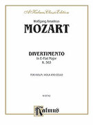 Cover icon of Divertimento in E flat Major, K. 563 (COMPLETE) sheet music for string trio by Wolfgang Amadeus Mozart, classical score, intermediate skill level