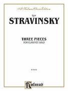 Cover icon of Three Pieces (COMPLETE) sheet music for clarinet by Igor Stravinsky, classical score, intermediate skill level