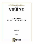 Cover icon of Ten Pieces in Different Styles (COMPLETE) sheet music for organ solo by Ren Vierne, classical score, easy/intermediate skill level