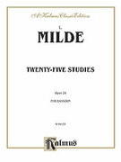 Cover icon of Twenty-five Studies, Op. 24 (COMPLETE) sheet music for bassoon by Ludwig Milde, classical score, intermediate skill level
