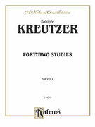 Cover icon of Forty-two Studies (COMPLETE) sheet music for viola by Rudolf Kreutzer and Rudolf Kreutzer, classical score, intermediate skill level