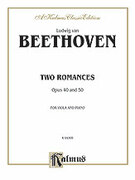 Cover icon of Two Romances, Op. 40 and 50 (COMPLETE) sheet music for viola and piano by Ludwig van Beethoven, classical score, intermediate skill level