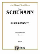 Cover icon of Three Romances, Op. 94 (COMPLETE) sheet music for viola and piano by Robert Schumann, classical score, intermediate skill level