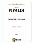 Cover icon of Sonata in A Major (COMPLETE) sheet music for viola and piano by Antonio Vivaldi, classical score, intermediate skill level