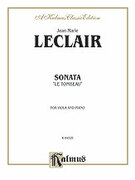 Cover icon of Sonata Le Tombeau (COMPLETE) sheet music for viola (or violin) and piano by Jean Marie Leclair, classical score, intermediate skill level