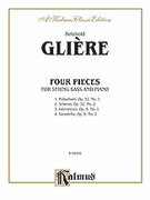 Cover icon of Four Pieces (COMPLETE) sheet music for double-bass and piano by Reinhold Glire, classical score, intermediate skill level