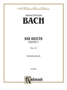 Cover icon of Six Duets, Volume I (COMPLETE) sheet music for two violins by Johann Christian Bach, classical score, intermediate duet