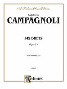 Cover icon of Six Duets, Op. 14 (COMPLETE) sheet music for two violins by Bartolomeo Campagnoli, classical score, intermediate duet