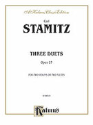 Cover icon of Three Duets, Op. 27 (COMPLETE) sheet music for two violins (or two flutes) by Johann Stamitz, classical score, intermediate duet